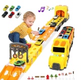 7 in 1 Carrier Truck Toy Cars for Toddlers 1-3 with Light and Sound, Christmas Birthday Gifts,