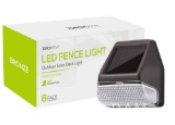 TORCHSTAR 12 Pack Dusk-to-Dawn LED Solar Fence Lights for Patio, Backyard, 4000K Cool White, Black