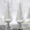 14 inch Lighted Glitter Tree Lantern, Set of 2