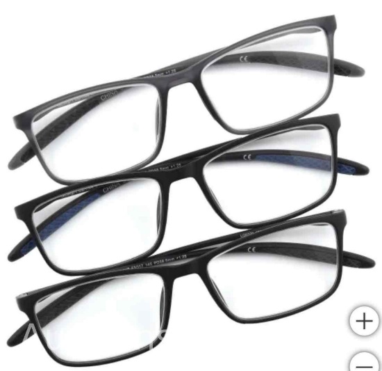 Design Optics by Foster Grant Cole Full Rim Rectangular Reading Glasses +1.75 , 3-pack