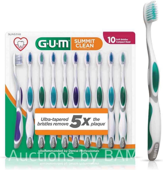 Gum Summit+ oft Toothbrush , 10 Count