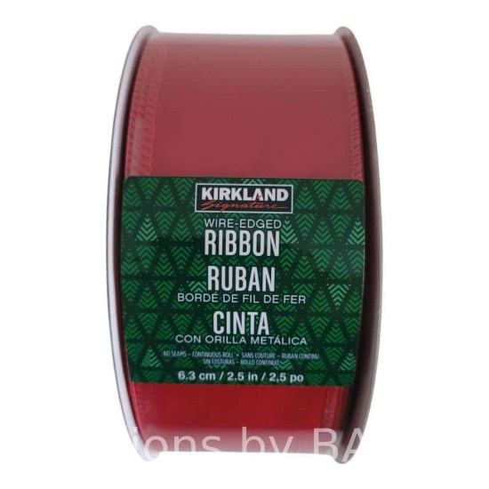 Kirkland Signature 2.5 in Wired Edge Red Ribbon