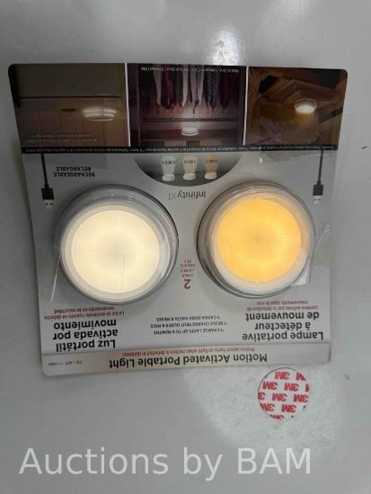 Infinity Motion Activated Anywhere Light 2 Pack Rechargeable