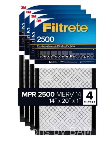 3M 2500 Series Flitrete 14X20X1 4-pack