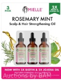 Mielle Rosemary Mint Scalp & Hair Strengthening Oil, 2 fl oz, 3 pack