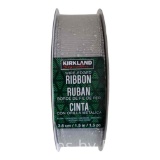 Kirkland Signature 1.5 in Wired Edge Silver Ribbon