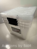 Greenmade InstaView 45 Multi-Use Storage Bin, 45 Quart, Clear, 3 ct
