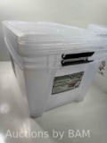 Greenmade InstaView 45 Multi-Use Storage Bin, 45 Quart, Clear, 3 ct