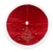 Holiday Time Burgundy Velvet Christmas Tree Skirt, 48 Inch Diameter, 1.03 Lbs