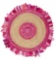 SAFAVIEH Cape Cod Susan Braided with Fringe Area Rug, 3 x 3 Round, Pink/Natural