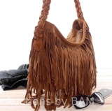 Fashion Celebrity Tassel Suede Fringe Shoulder Messenger Handbag Cross Body Bag