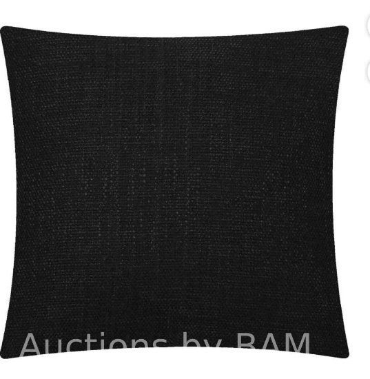 Mainstays Solid Texture Polyester Square Decorative Throw Pillow, 18 x 18, Black
