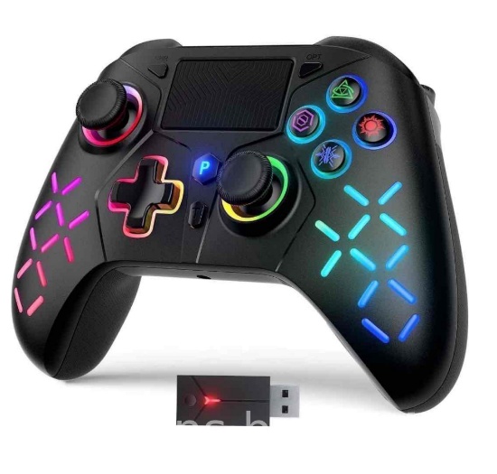 Wireless Controller for Playstation 5, RGB Lights Compatible with PS5/Playstation 4/Slim/Pro and ...