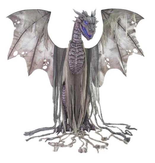 7ft. Winter Dragon Animated Prop Halloween Decoration