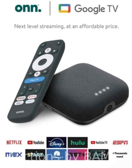 onn. Google TV 4K Pro Streaming Device (New, 2024), 4K UHD resolution, Dolby Vision & Dolby ATMOS,