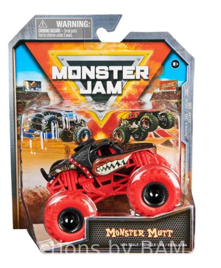Monster Jam, Official Monster Mutt Rottweiler Monster Truck, Die-Cast Vehicle, 1:64 Scale, Kids T...