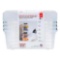 Iris Buckle Up Storage Set, 12.9 Quart, Clear, 4 ct