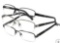 Design Optics by Foster Grant Lyden Semi-Rimless Rectangular Reading Glasses +2.00, 3-pack