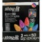Sylvania Stay-lit Multicolor LED Lights, 2 Sets of 50 Faceted C9 Lights