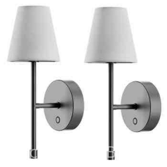 Globe Electric Wireless Rechargeable LED Integrated Wall Sconce 2-Pack