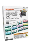 Sylvani Stay-Lit Color Action LED Mini Lights 200 Lights12 Color Options 8 Unique Effects, Remote