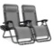 Best Choice Products Set of 2 Zero Gravity Lounge Chair Recliners for Patio, Pool w/ Cup Holder T...