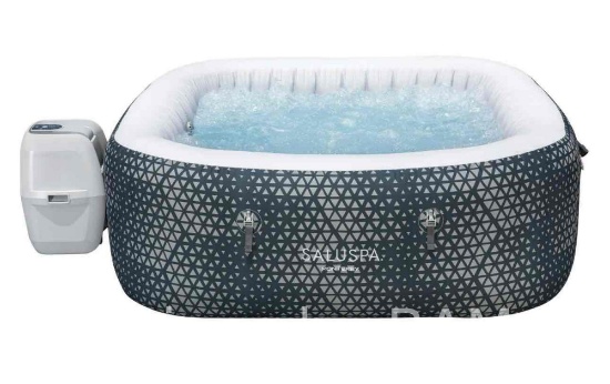 SaluSpa Monterey AirJet Outdoor Inflatable Square Hot Tub 4-6 Person with Pump #P08411