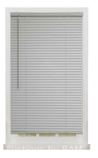 Mainstays 1 in. Cordless, Room Darkening Vinyl Blind, Gray, 58W x 64L