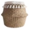 Tassel Macrame Woven Seagrass Belly Basket for Storage, Decoration, Laundry, Picnic, Plant Basin ...