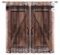 Wooden Barn Door Curtains Rustic Farmhouse Barnwood Brown Vintage Country Garage Gate Western