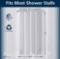 Mainstays Medium Weight PEVA Shower Liner 54 x 78 For Bathroom Stall - Frosty