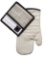 Thyme & Table Oven Mitt and Potholder, Cream & Black Crosshatch, 2 Pack Set