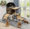 Cat House-Cat Tree for Large Cat Indoor,Suitable for Multiple Cats, Multi-Level Cat Furniture, Cute