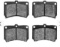 R1 Concepts Semi-metallic Disc Brake Pad Set 2311-0466-00 Kia Mazda Mercury