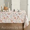 Smile Maple Leaves Pumpkins Fall Thanksgiving Tablecloth 60x84 Inch