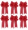 6 Pack Christmas Bows Outdoor Decorations,10.7x8.5 Large Christmas Tree Bow, Wreath Bow for Xmas