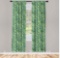 Ambesonne Leaf Curtains, Botanical Wild Palm Trees, Pair of 28x63, Green White