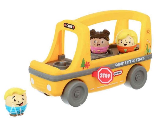 Little Tikes Toddle Tots Camp Toddle Bus Playset, Yellow, for Ages 1-5 years