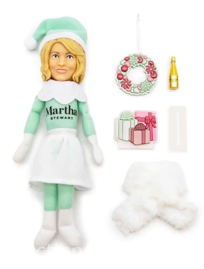 Martha Stewart Martha on The Mantle Christmas Green Plush Figurine, 10.5