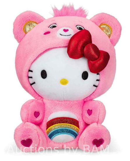 Hello Kitty Dressed As Cheer Bear Care Bears 9 inch Fun-Size Plush - Soft, Huggable Bestie!
