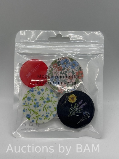 Universal phone support socket and tablet Grips iPhone holder handle (3 Pack)-Love black sunflower