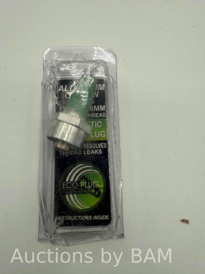 Aluminum Magnetic Oil Pan Self Tap 12mm - 16mm Eco Plug Prevents Resolves Thread Leaks