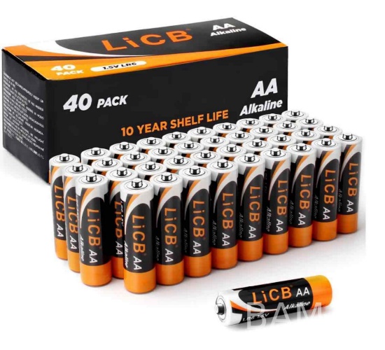 LiCB 1.5 Volts Alkaline AA Batteries 40 Pack, Long-Lasting AA Battery
