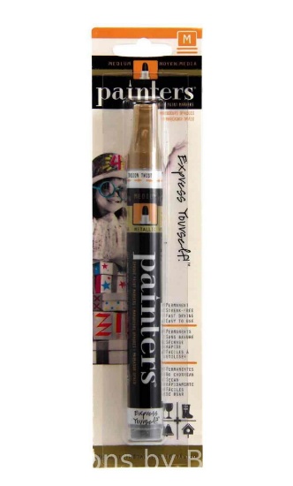 Elmers Painters Opaque Paint Marker, Fine Point, Gold, 1 Count