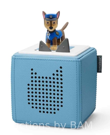 Tonies Paw Patrol Toniebox Audio Player Bundle with Chase, Skye, & Marshall, for Kids 3+, Light B...