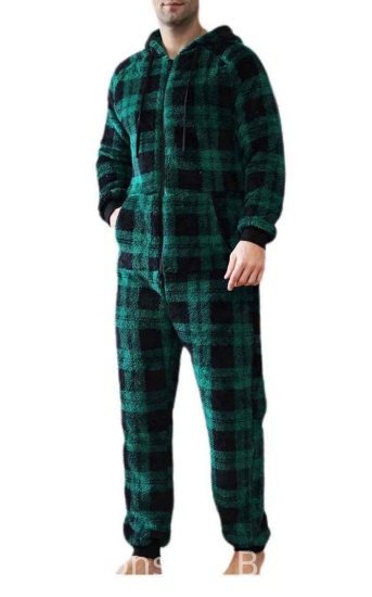 Previn Mens Hooded Onesie Pajamas Long Pants Sleepwear Full Zipper One Piece Pjs Thermal Zip Up J...