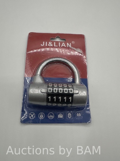 5 Digit Combination Lock, Padlock 5 Letter Word Lock, Outdoor Waterproof Padlock