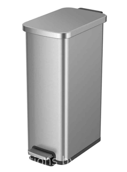 Better Homes & Gardens 7.9 Gallon Slim Kitchen Step Trash Can, Stainless Steel Step Trash Can