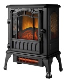 Mainstays New 2-Setting 3D Electric Stove Heater with Life-like Flame, Black
