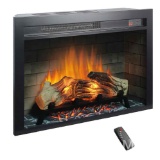 Innoflame 28 Electric Fireplace Insert with Integrated Trim Kit, Adjustable 8 Flame Colors,